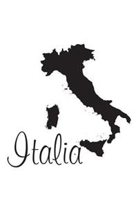 Italia - White Lined Notebook with Margins (Italy)