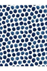 Big Fat Journal Notebook Indigo Blue Ink Spots