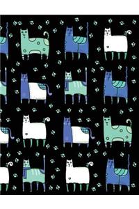 My Big Fat Journal Notebook For Cat Lovers Funny Cats Wearing Socks Pattern 6
