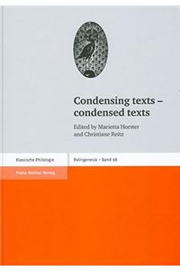 Condensing Texts - Condensed Texts