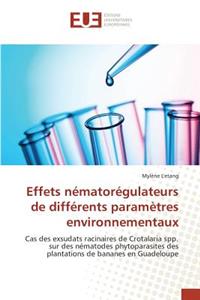 Effets Nématorégulateurs de Différents Paramètres Environnementaux