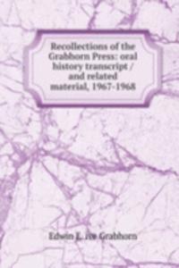 Recollections of the Grabhorn Press: oral history transcript / and related material, 1967-1968