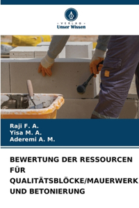 Bewertung Der Ressourcen Für Qualitätsblöcke/Mauerwerk Und Betonierung