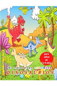 Mi libro para colorear Dinosaurios para niños de 3 a 9 años.