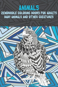 Zendoodle Coloring Books for Adults Baby Animals and other Creatures - Animals