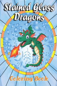 Stained Glass Dragons Coloring book