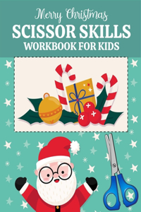 Merry Christmas scissor skills workbook for kids