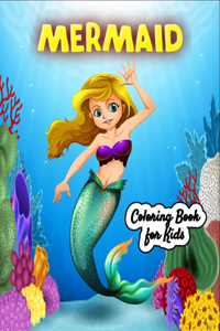 Mermaid coloring book for Kids