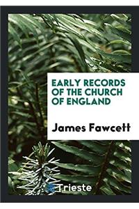 Early records of the Church of England