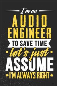 I'm An Audio Engineer To Save Time Let's Just Assume I'm Always Right