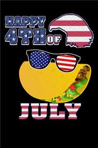 happy 4th of july: usa tacos Lined Notebook / Diary / Journal To Write In 6x9 for Independence Day or 4th of July