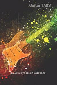 Guitar TABS - Blank Sheet Music Notebook