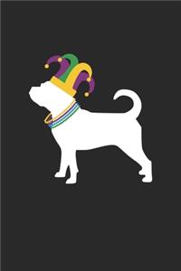 Puggle Journal - Puggle Notebook - Mardi Gras Gift for Puggle Lovers