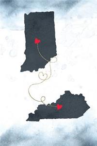 Indiana & Kentucky: Long Distance Out of State Notebook - Blank Lines