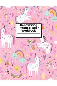 Handwriting Practice Paper Workbook