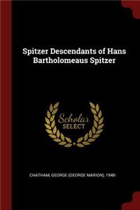 Spitzer Descendants of Hans Bartholomeaus Spitzer
