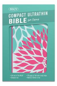 NKJV Compact Ultrathin Bible For Teens, Green Blossoms