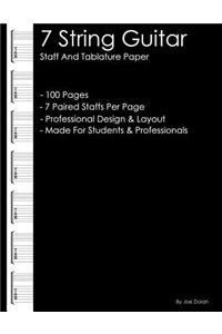 7 String Guitar Staff And Tablature Paper