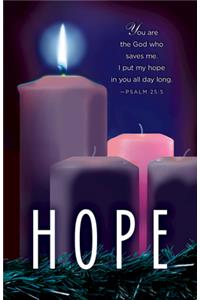 Hope Advent Candle Sunday 1 Bulletin (Pkg of 50)