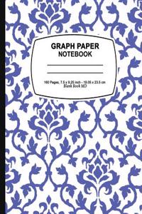 Graph Paper Composition Book: Purple Damask Design, Graph Paper Notebook and Conversion Chart, 7.5 X 9.25, 160 Pages for for School / Teacher / Offi