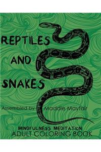 Reptiles and Snakes Mindfulness Meditation Adult Coloring Book