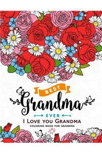 I Love you Grandma coloring book for grandma