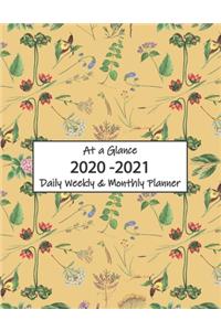 At a Glance 2020-2021 Daily Weekly & Monthly Planner