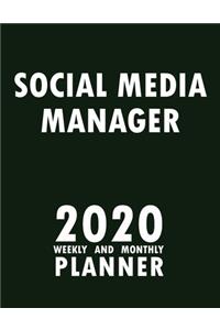 Social Media Manager 2020 Weekly and Monthly Planner