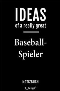 Notizbuch für Baseball-Spieler