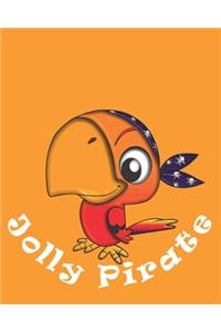 Jolly Pirates - College Ruled Blank Notebook, Lined Journal & Diary For Jolly Pirates