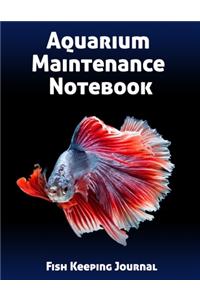 Aquarium Maintenance Notebook Fish Keeping Journal
