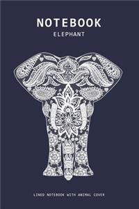 Notebook Elephant (lined notebook with animal cover)