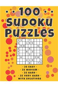 100 Sudoku Puzzles