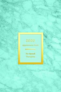 2020 Appointment Book For Speech Therapists