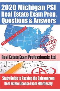 2020 Michigan PSI Real Estate Exam Prep Questions and Answers