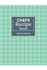 Blank recipe book for chefs to write in