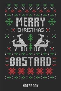 Merry Christmas Bastard Notebook