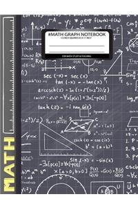 #Math graph notebook 1/2 inch squares 8.5 x 11 For math study&teaching