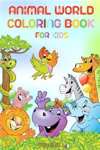 Animal world - Coloring book for kids