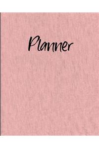 Planner: Undated Weekly Monthly Journal Appointment Calendar Organizer Notebook No Date Solid Blush Orange