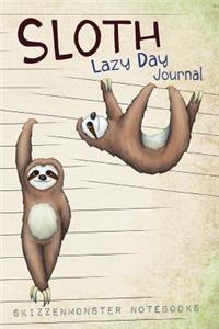 Sloth Lazy Day Journal