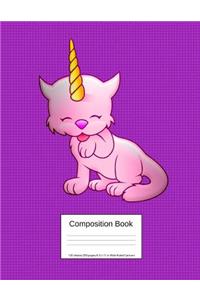 Composition Book 100 Sheets/200 Pages/8.5 X 11 In. Wide Ruled/ Caticorn