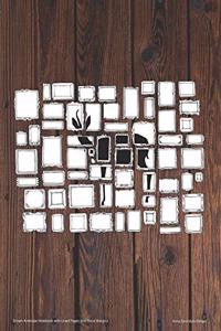 Brown Antelope Notebook with Lined Pages and Floral Margins