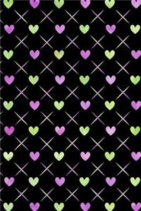 Bullet Journal Notebook Quilted Watercolor Hearts Pattern 7