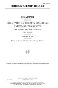 Foreign Affairs Budget