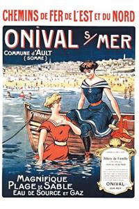Carnet Ligné Ligné Affiche Chemins de Fer Onival-Sur-Mer