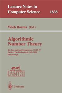 Algorithmic Number Theory