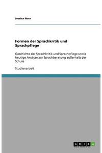 Formen der Sprachkritik und Sprachpflege