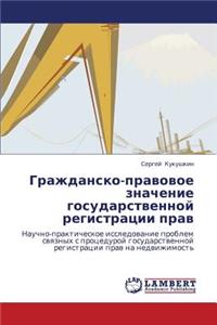 Grazhdansko-Pravovoe Znachenie Gosudarstvennoy Registratsii Prav