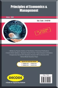 DECODE Principles of Economics and Management for GTU University (IV- CSE/IT -3140709)